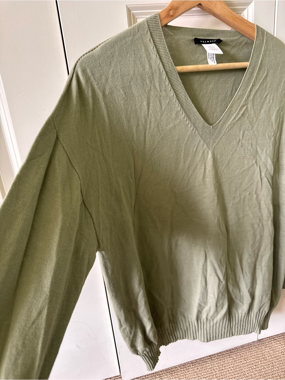 Italian Green V-Neck Sweater